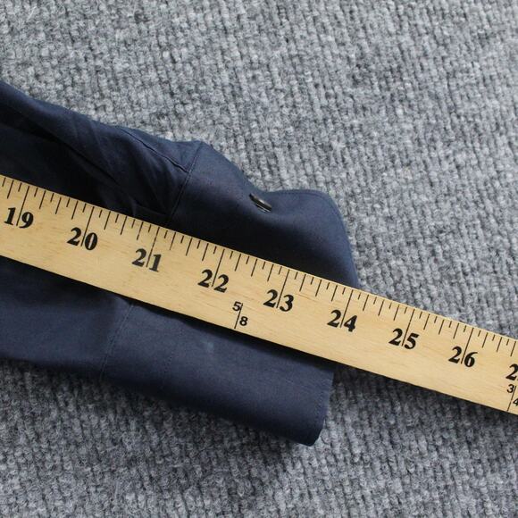 Suitsupply Shirt Mens 15 38 Cotton Stretch Extra Slim Fit Navy Blue Long Sleeve - Picture 6 of 9